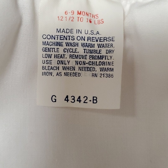 Vintage Bundle baby boys white set size 6-9 month - Picture 5 of 10